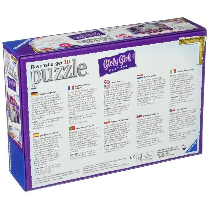 Puzzle 3d Ravensburger Puzzle 3d Boîte de rangement - Girly Girl - Chevau