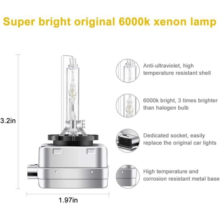 AMPOULE XENON D1S HID 35W LAMPE DE REMPLACEMENT ORIGINE POUR