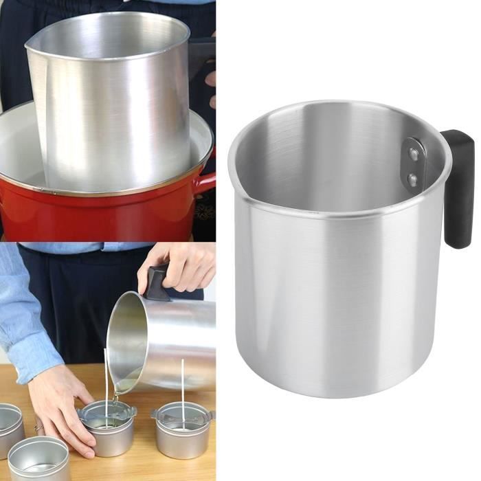 Pot De Fusion Chocolat Bain-Marie Inox - Pour Fondre Chocolat, Cire, Bougies Et Fromage - Double Bec Verseur