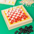 8 de Trèfle 38-2G-001 Coffret Jeux en bois 7 en 1 Backgammon Dames Echecs Dominos Mikados Dés Cartes-2