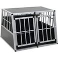 Cage pour Chien à Double Porte 94x88x69 cm Niche Caisse de Transport 730-2
