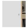 OPTIMUM Kit porte coulissante décor blanc - rail 2 amortisseurs + cache rail blanc - 204 x 73 cm-2