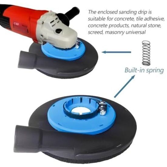 Hotte D'aspiration Pour Meuleuse D'angle 125 Mm - Compatible Disque Diamanté Et Pot Béton