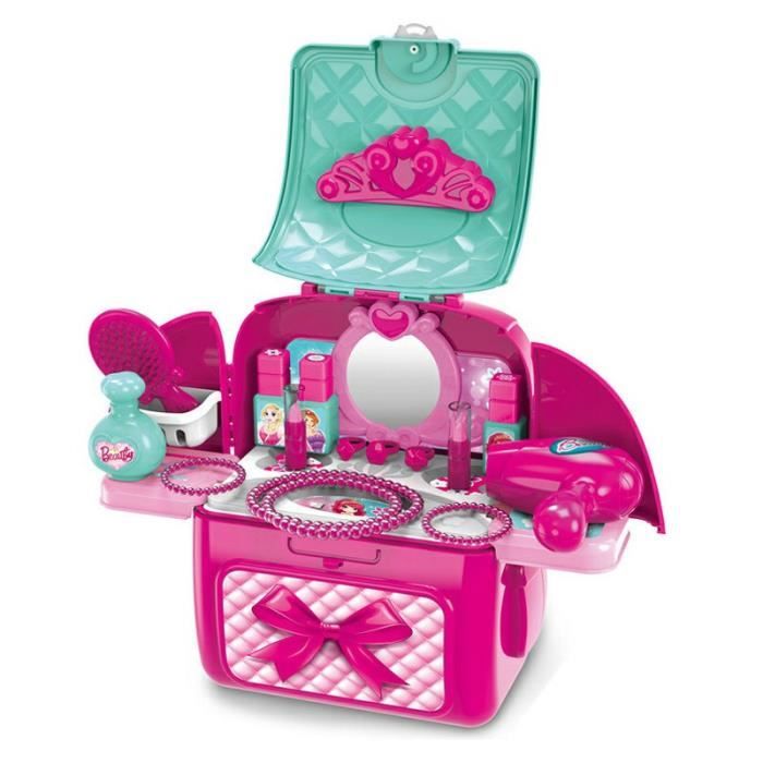 Dinette - Cuisine Jouet Sac À Dos Coffret Enfant Fille Jouets , 2 in 1 Jouet  Cadeau pour Princesse Fille 3 4 5 Ans - Bleu - Cdiscount Jeux - Jouets