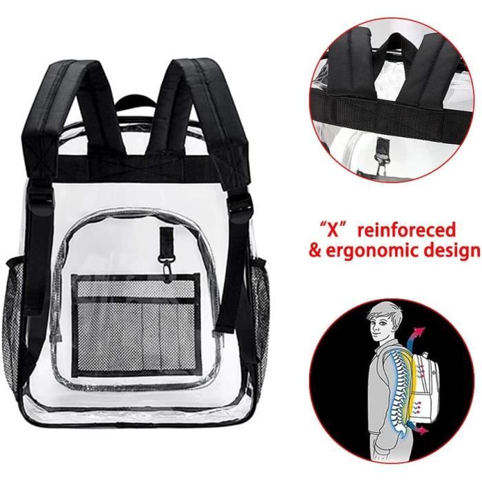 Sac a Dos d ecole PVC Transparent Cartable Grand Impermeable Plastique Sac a Dos Scolaire Cdiscount Bagagerie Maroquinerie