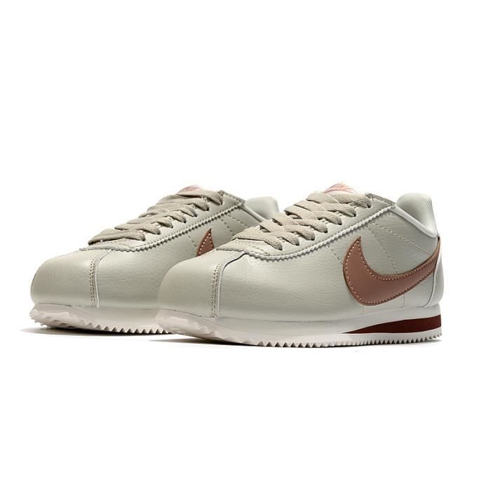 Basket Nike CLASSIC CORTEZ AUTREMENT Cuir Lacets Blanc