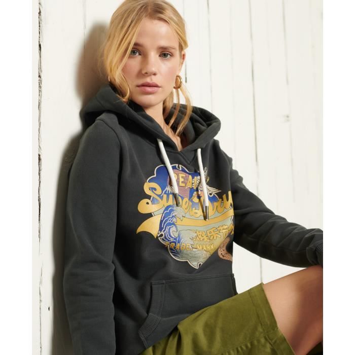 Sweat à store capuche femme superdry