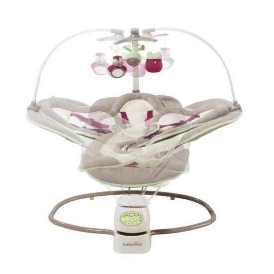 Babymoov Balancelle 360 Motion Taupe Hibiscus Cdiscount Puericulture Eveil Bebe