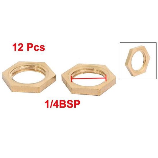 10pcs 1/4 "BSP filetage femelle laiton Écrou Écrou de fixation p JR 10pcs 1/4 "BSP filetage femelle laiton Écrou Écrou de fixation p JR
