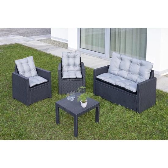 Lot De 2 Coussins Dossier 96x48 Cm - Imperméable Polyester - Intérieur/extérieur - Marron