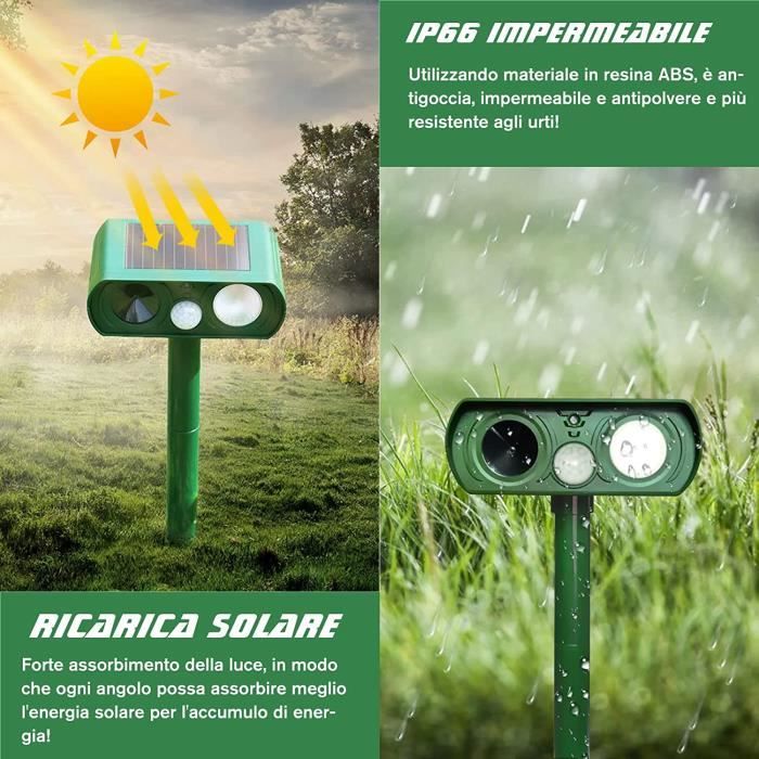 Repulsif Ultrason Solaire Chat - 2 Pièces Exterieur Répulsif Ultrasons