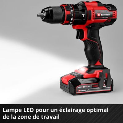 Perceuse-Visseuse Sans Fil Einhell TE-CD 18/48 Li-i - 18V, 48 Nm, 2 Batteries 2,0Ah Included