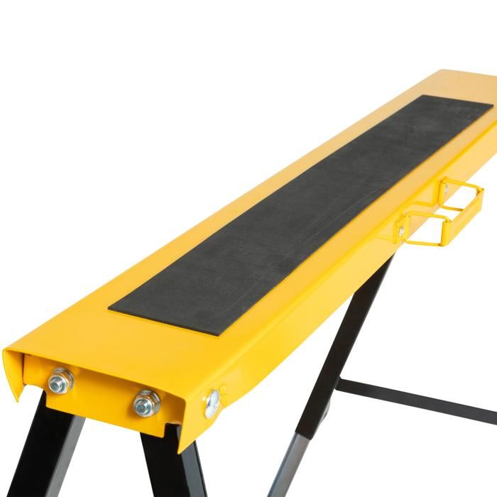 Lot De 2 Tréteaux Pliants Réglables 68-108 Cm - Charge Max 90 Kg, Idéal Sciage & Établi