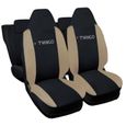 Lupex Shop Housses de siège auto compatibles pour Twingo Noir Beige-0