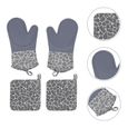 4pcs mitts de four confortable NONSLIP gants isolants gant de cuisine - manique linge de table - cuisine-0