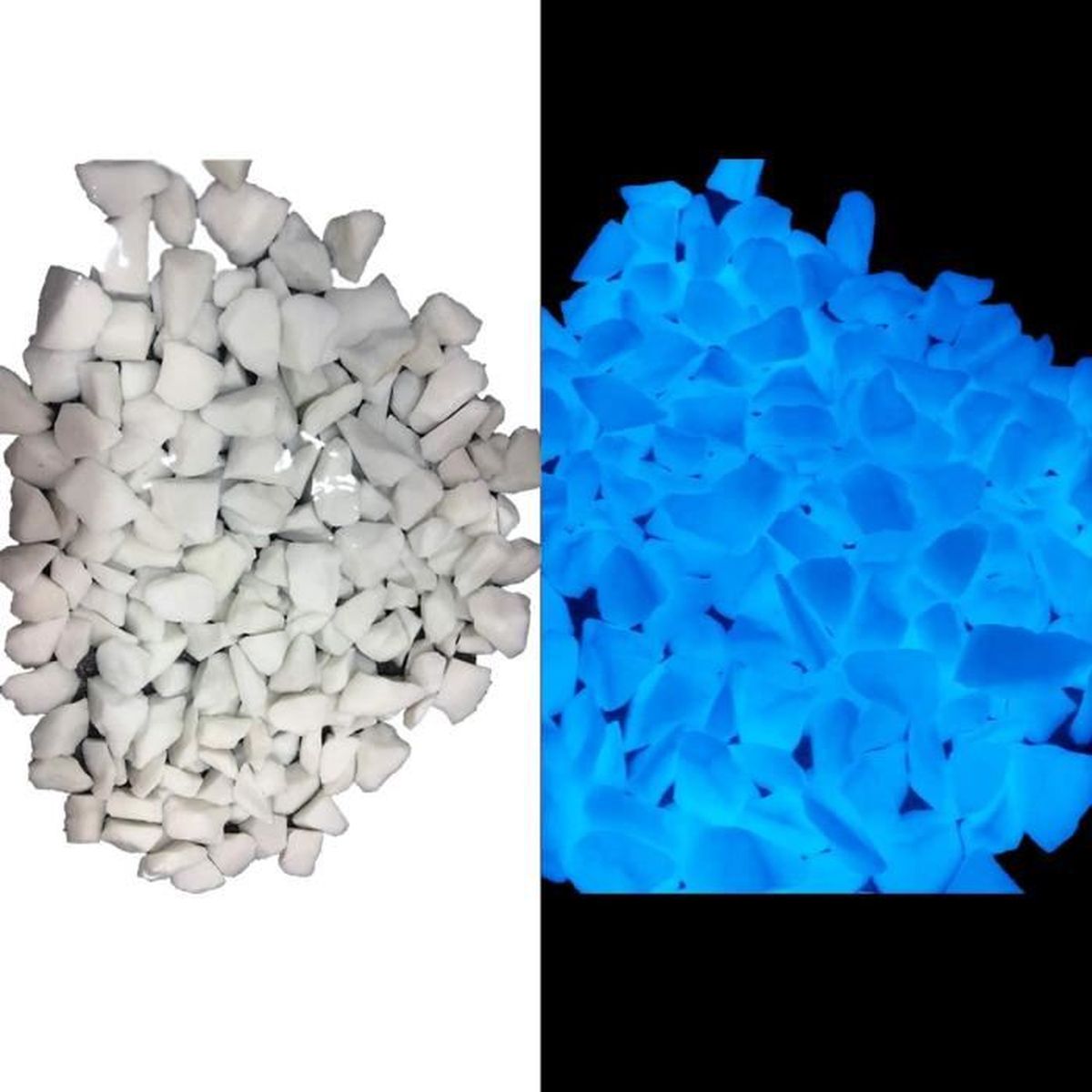 Galet Lumineux, 100 Pièces Coloré Pierre Lumineuse Galets Fluorescents Galets Decoratif Cailloux