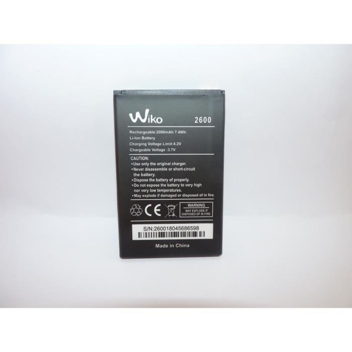Sunny 3 Batterie 2600 pour Origine Wiko Wiko Sunny 2 Plus 