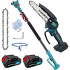 MAWIRON Tronçonneuse,Élagueuse électrique sur perche - Élagueuse à Perche Sans Fil ，Batterie 2x5.5Ah -compatible avec la batterie Makita