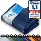 CASA PURA Bâche multifonction de protection imperméable 240 g/m², œillets de fixation robustes, Bleu 8 x 12 m