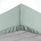 DOUCEUR D'INTERIEUR Drap housse 180x200 cm - Bonnet 30 cm - 100% coton - Sauge