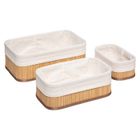 5 FIVE SIMPLY SMART 5five - 3 paniers "vannerie" tissu blanc bambou