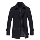 MOBIGARLAN Manteau Homme Laine Hiver Chaud Trench-Coat Caban élégant Blouson Parka Veste Regular Fit Casual Manteaux M22C1 noir