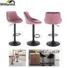 Willonin® Lot de 6 Tabouret de bar pour salle à manger, Rose Assise 35x37cm, Chaise doux scandinave