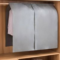 Couverture de serviette de sol pour vêtements ménagers,porte-documents solide,sac anti-poussière,style ouvert- gray-70x120cm