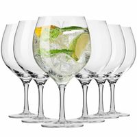 Krosno Verre à Cocktail Gin & Tonic et Eau en Cristal - Lot de 6 Verres 700 ml - Collection Harmony - Lavable au Lave-Vaisselle