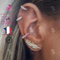 LCC® Boucle d'oreilles femme doré fantaisie or piercing bijoux cadeau anniversaire fête léger aluminium petit qui pend fille belles