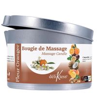  MFB Provence® - Bougie de massage Végétale à la Fleur d'Oranger 175 ml - Fabriquée en France 