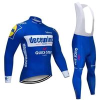 Ensemble Cyclisme Homme Maillot VTT + Pantalon Rembourré 3D Gel - Bleu - Manches Longues - Respirant