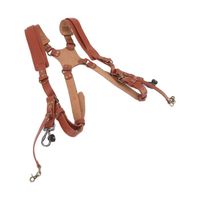 Harnais en cuir - SURENHAP - Double épaule - Pour 2 caméras - Confortable et élégant - Motif X