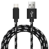 Chargeur pour Xiaomi Poco X3 Pro / X3 NFC / X3 GT USB-C Câble Type-C Tressé Renforcé Charge / Synchro Données Noir 1m