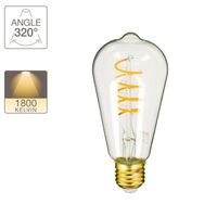 Ampoule LED ST64, culot E27, 4W cons. (28W eq.), lumière blanc chaud
