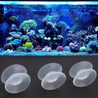 10pcs ventouses à double face en silicone pour aquarium en verre de réservoir de poissons HB017