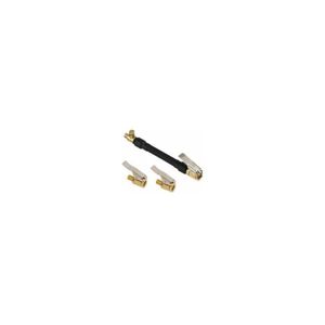 Ahlsen Pack De 2 Adaptateurs D'extension De Tige De Valve Universels Pour Moto Et Scooter En Laiton Coude Argent 90 Degres 79010267