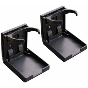 Lot De 2 Porte-gobelets Pour Voiture - Noir, 14x7x14 Cm - Accroche Sur Vitre