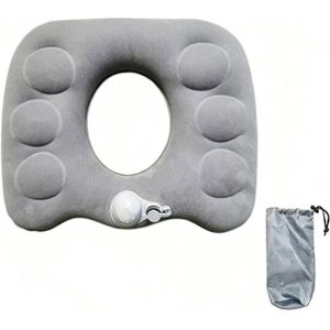 Coussin De Siège Gonflable TPU - 43x43cm - Pompe Incluse - Pour Avion, Stade, Camping, Maison