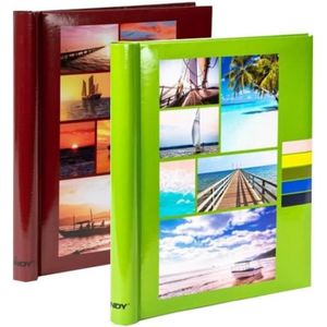 Album photo ERICA pochettes avec mémo KRAFTTY - 100 pages kraft - 500  photos - Couverture Rouge 33,8x37cm