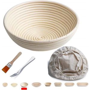Rond Brotform en rotin de Canne pour bâtards avec Doublure en Tissue CANDeal 22cm Panier d/'épreuvage Banneton pour Pain au levain