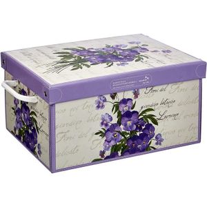 BAC DE RANGEMENT OUTILS Boîte Rangement Carton Couvercle Ranger Cadeau Small Violettes 2