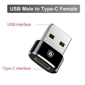 CÂBLE TÉLÉPHONE Câble téléphone,Baseus USB vers USB Type C adaptat
