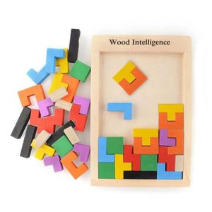 PUZZLE Puzzle en bois - Tetris Tangram - Jouet éducatif p