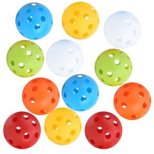 BALLE DE GOLF Balles creuses de golf, 6 couleurs 12 pièces 26 trous balles de golf balles de golf légères 72 MM, pour l'intérieur extérieur