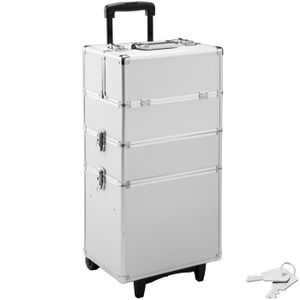 VALISE - BAGAGE TECTAKE Malette Maquillage à Roulette 3 niveaux Re