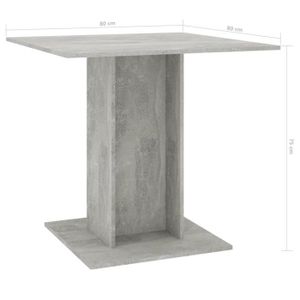 TABLE À MANGER SEULE Table de salle à manger - VINGVO - Gris béton - Ca