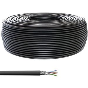 Câble RJ45 Vers RJ45 6 Mètres – Noir – Rond – Neuf – Marque Générique