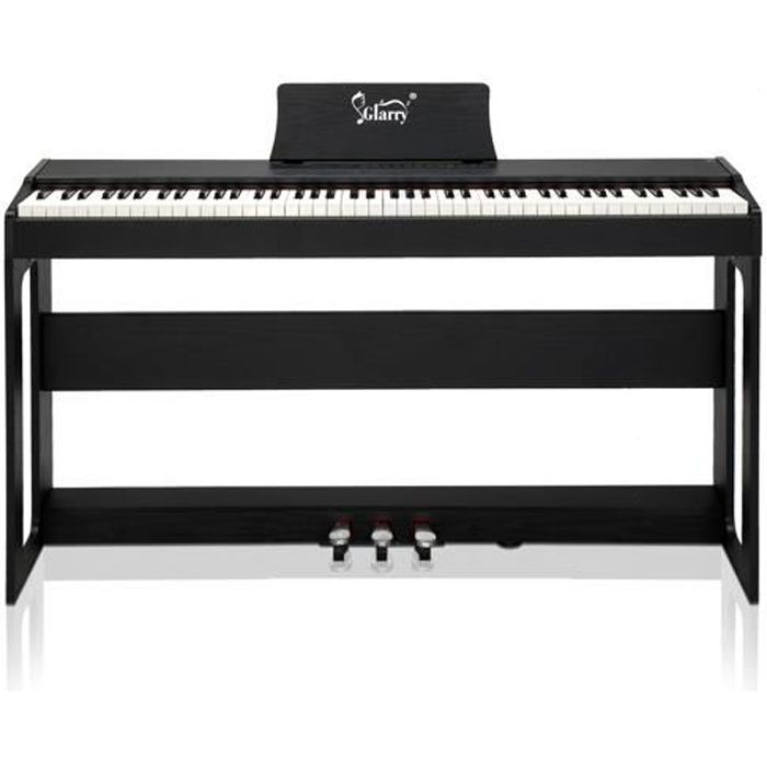 Piano numérique 88 touches clavier lesté support de piano piano électrique  MIDI avec banc de piano à triple pédale et support de piano for adultes  enfants et débutants (Color : Black) 
