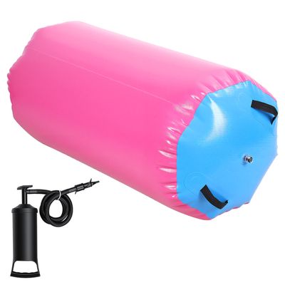 VidaXL Rouleau gonflable de gymnastique avec pompe 100x60 cm PVC Bleu - Sport